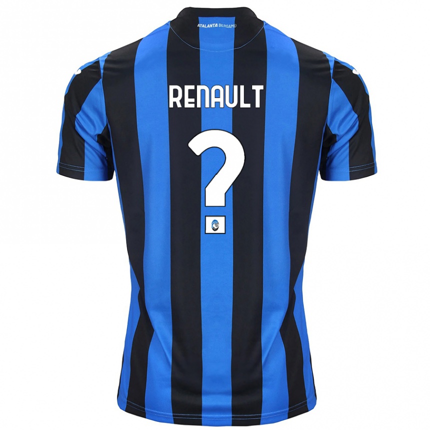 Niño Fútbol Camiseta Guillaume Renault #0 Azul Negro 1ª Equipación 2024/25 México