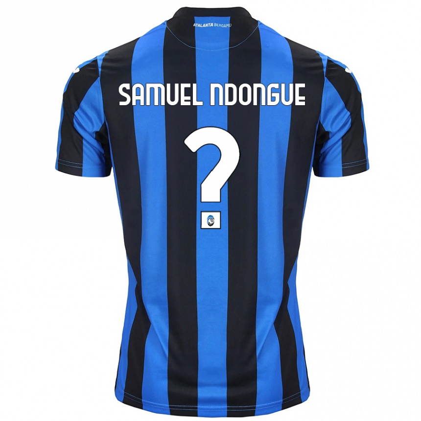 Niño Fútbol Camiseta Frederick Samuel Ndongue #0 Azul Negro 1ª Equipación 2024/25 México