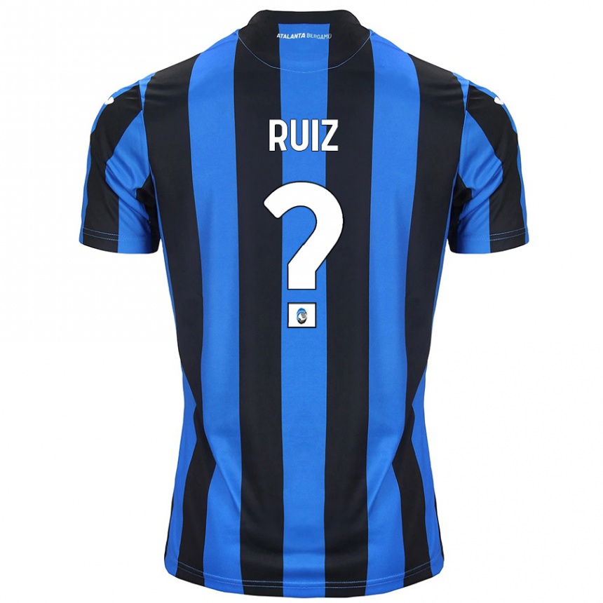 Niño Fútbol Camiseta Gerard Ruiz #0 Azul Negro 1ª Equipación 2024/25 México