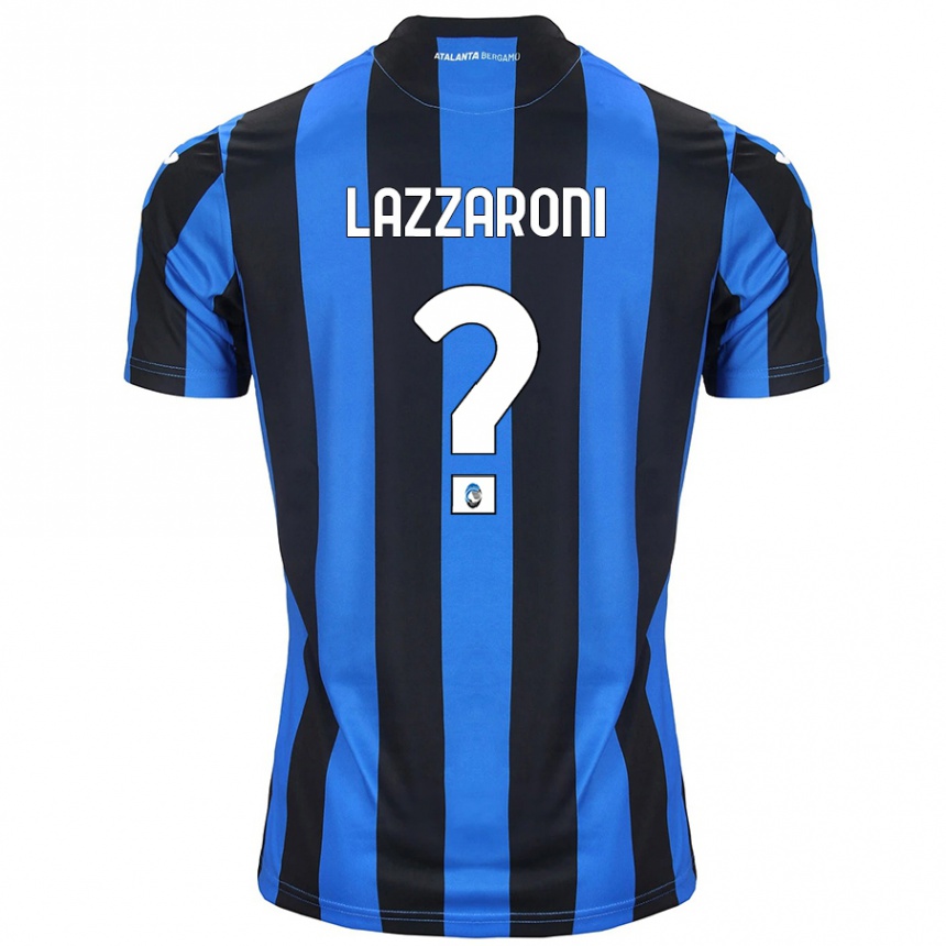 Niño Fútbol Camiseta Andrea Lazzaroni #0 Azul Negro 1ª Equipación 2024/25 México