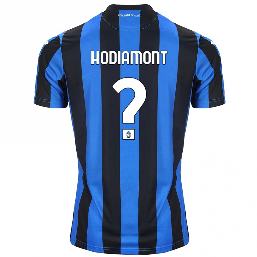 Niño Fútbol Camiseta Lyam Hodiamont #0 Azul Negro 1ª Equipación 2024/25 México