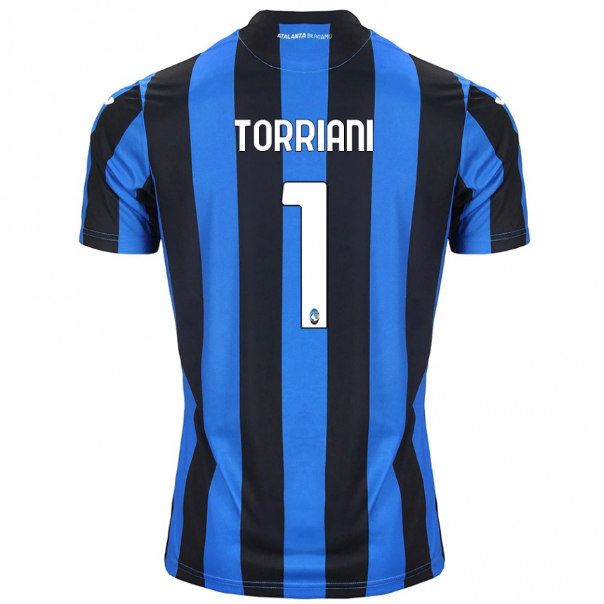 Niño Fútbol Camiseta Andrea Torriani #1 Azul Negro 1ª Equipación 2024/25 México