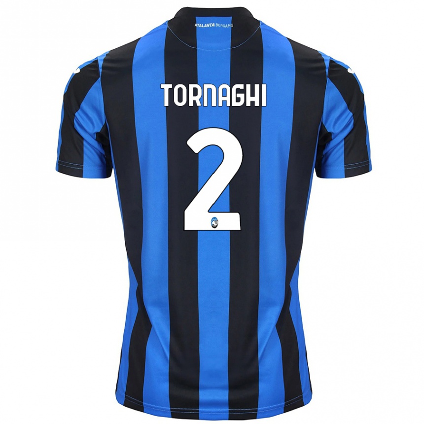 Niño Fútbol Camiseta Pietro Tornaghi #2 Azul Negro 1ª Equipación 2024/25 México