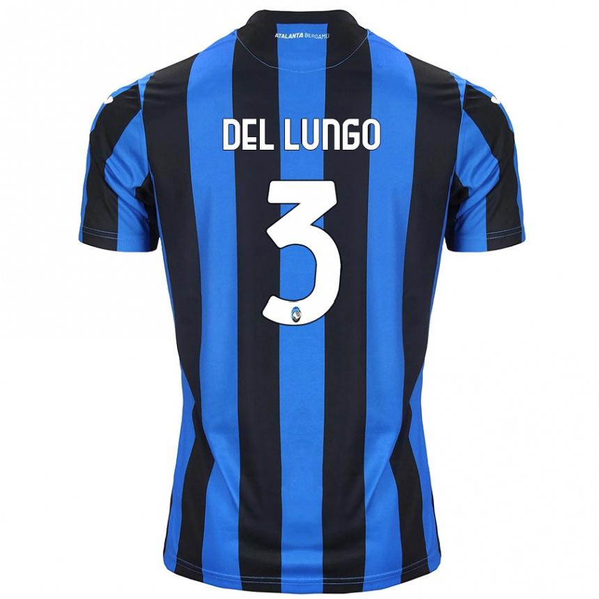 Niño Fútbol Camiseta Tommaso Del Lungo #3 Azul Negro 1ª Equipación 2024/25 México