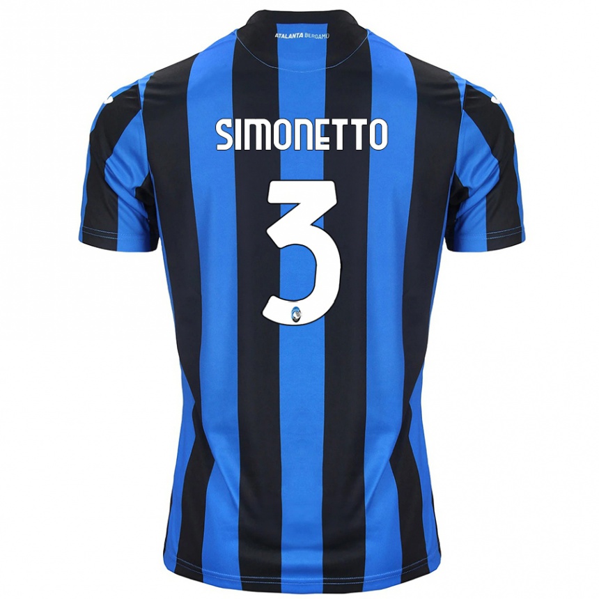 Niño Fútbol Camiseta Federico Simonetto #3 Azul Negro 1ª Equipación 2024/25 México