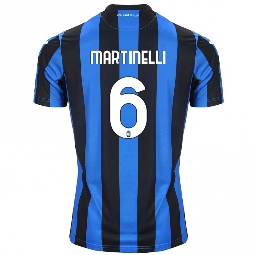 Niño Fútbol Camiseta Gabriel Martinelli #6 Azul Negro 1ª Equipación 2024/25 México