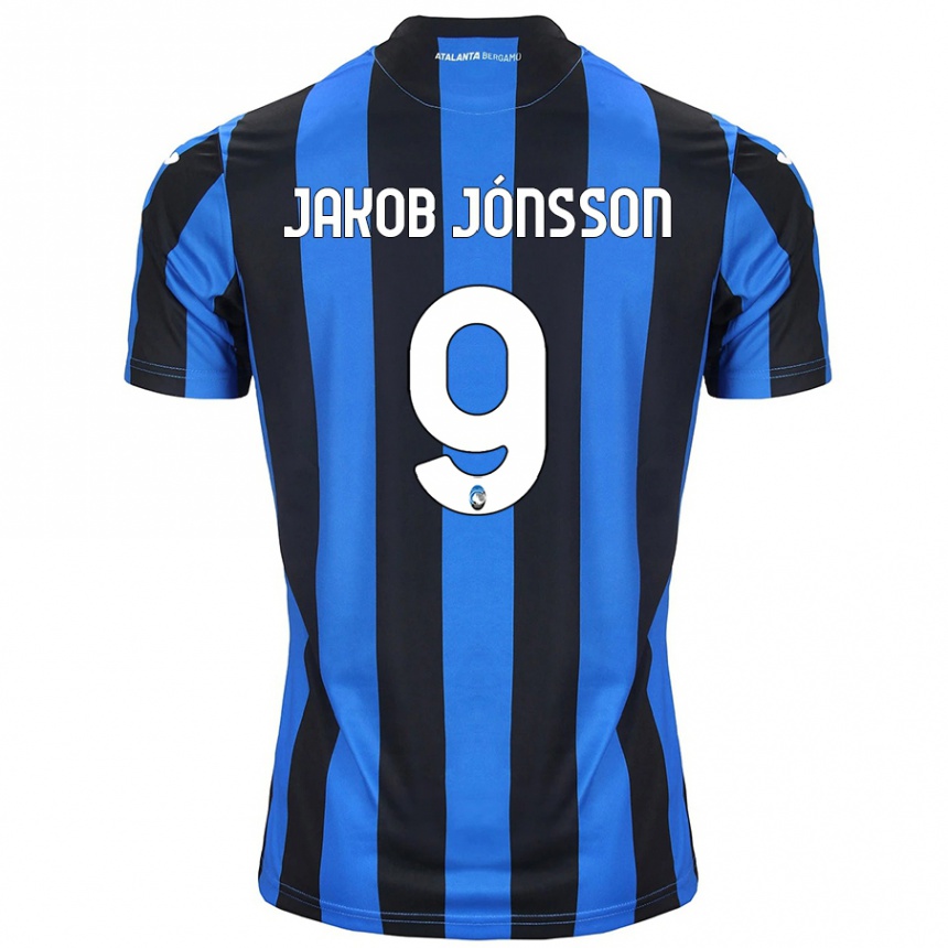 Niño Fútbol Camiseta Birkir Jakob Jónsson #9 Azul Negro 1ª Equipación 2024/25 México