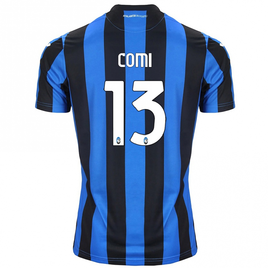 Niño Fútbol Camiseta Pietro Comi #13 Azul Negro 1ª Equipación 2024/25 México