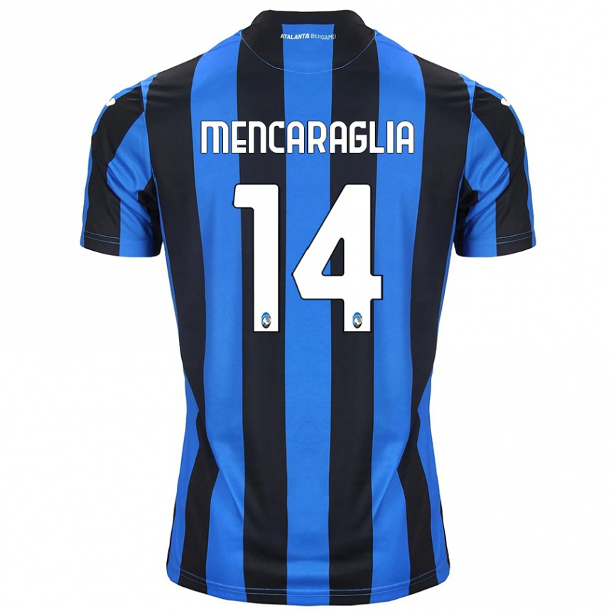 Niño Fútbol Camiseta Filippo Mencaraglia #14 Azul Negro 1ª Equipación 2024/25 México