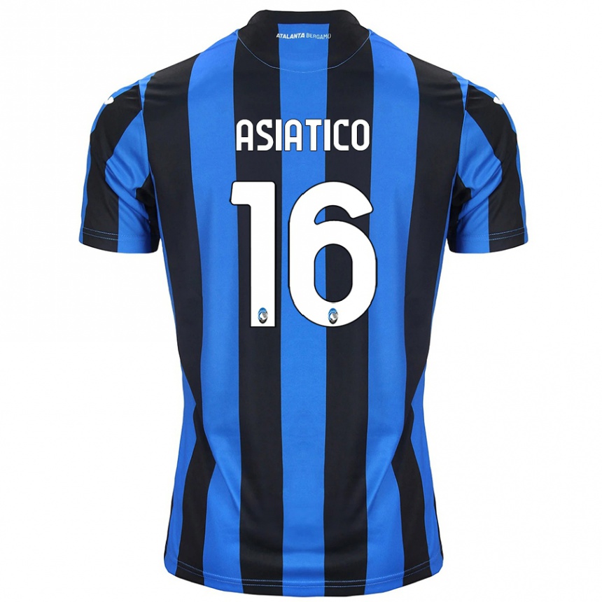 Niño Fútbol Camiseta Pietro Asiatico #16 Azul Negro 1ª Equipación 2024/25 México