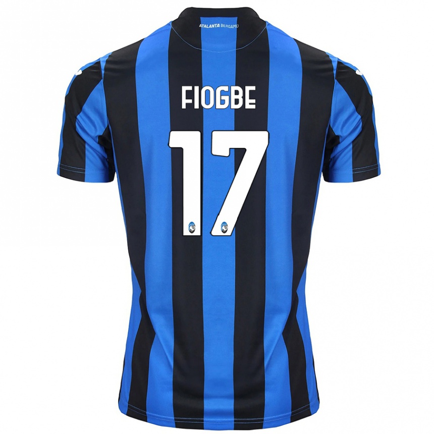 Niño Fútbol Camiseta Candas Fiogbe #17 Azul Negro 1ª Equipación 2024/25 México