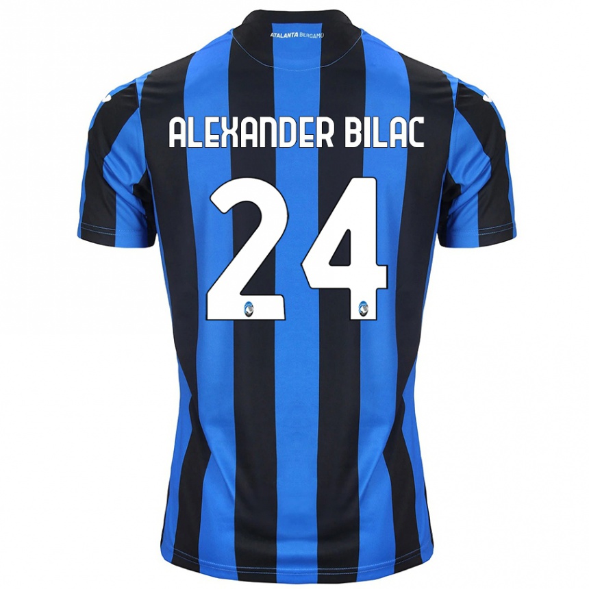 Niño Fútbol Camiseta Max Alexander Bilac #24 Azul Negro 1ª Equipación 2024/25 México