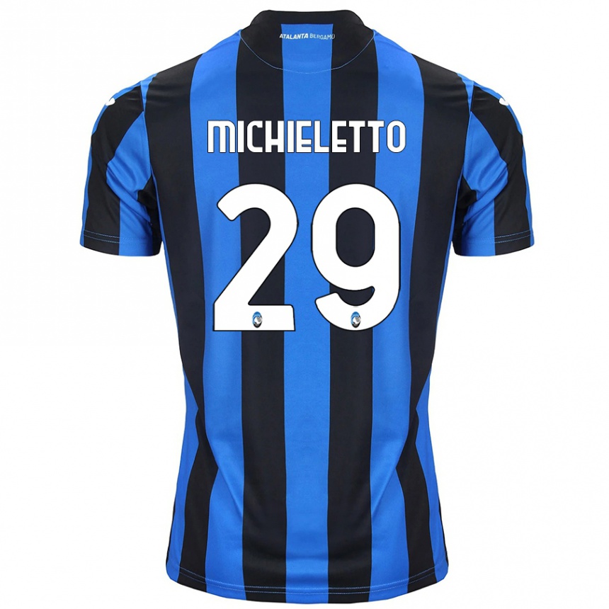 Niño Fútbol Camiseta Andrea Michieletto #29 Azul Negro 1ª Equipación 2024/25 México