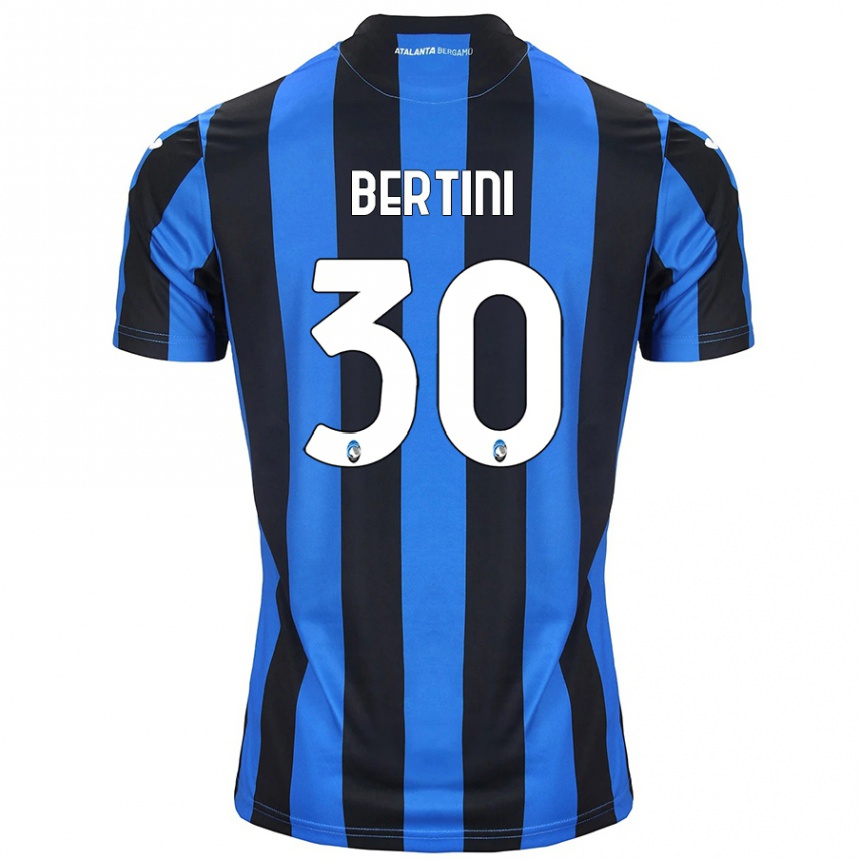 Niño Fútbol Camiseta Tommaso Bertini #30 Azul Negro 1ª Equipación 2024/25 México