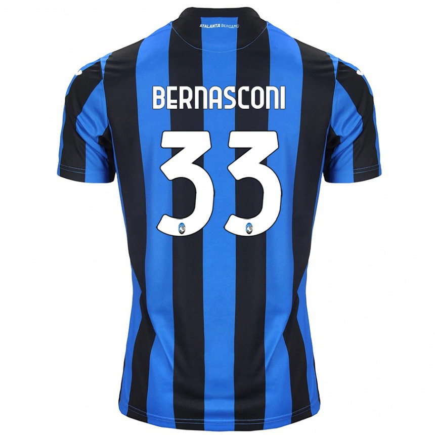 Niño Fútbol Camiseta Lorenzo Bernasconi #33 Azul Negro 1ª Equipación 2024/25 México