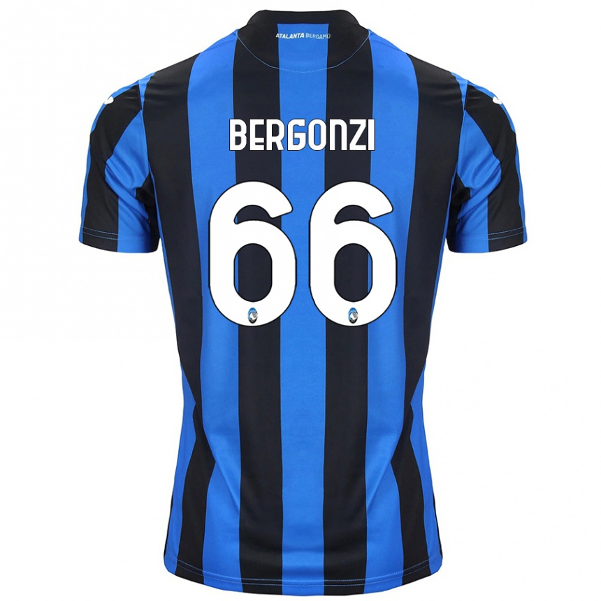 Niño Fútbol Camiseta Federico Bergonzi #66 Azul Negro 1ª Equipación 2024/25 México