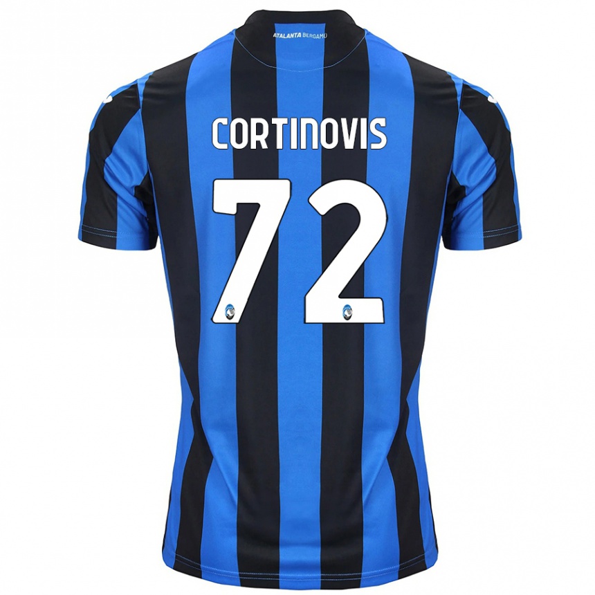 Niño Fútbol Camiseta Alessandro Cortinovis #72 Azul Negro 1ª Equipación 2024/25 México