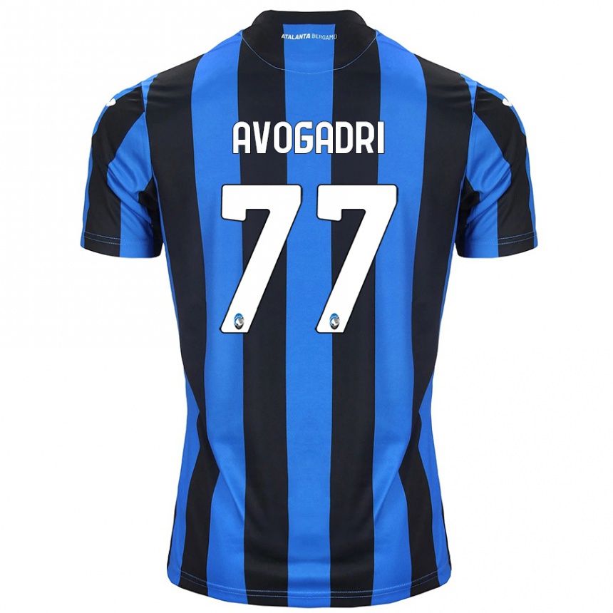 Niño Fútbol Camiseta Lorenzo Avogadri #77 Azul Negro 1ª Equipación 2024/25 México