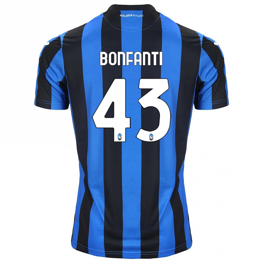 Niño Fútbol Camiseta Giovanni Bonfanti #43 Azul Negro 1ª Equipación 2024/25 México