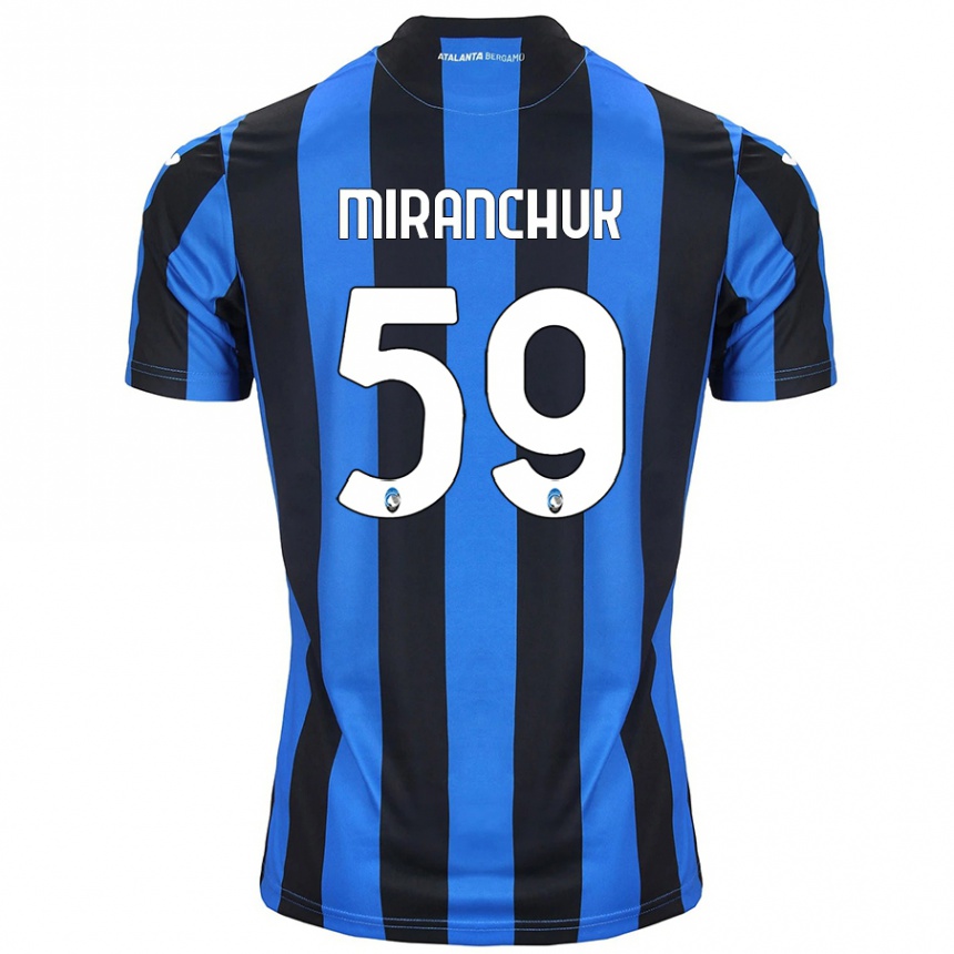 Niño Fútbol Camiseta Aleksey Miranchuk #59 Azul Negro 1ª Equipación 2024/25 México