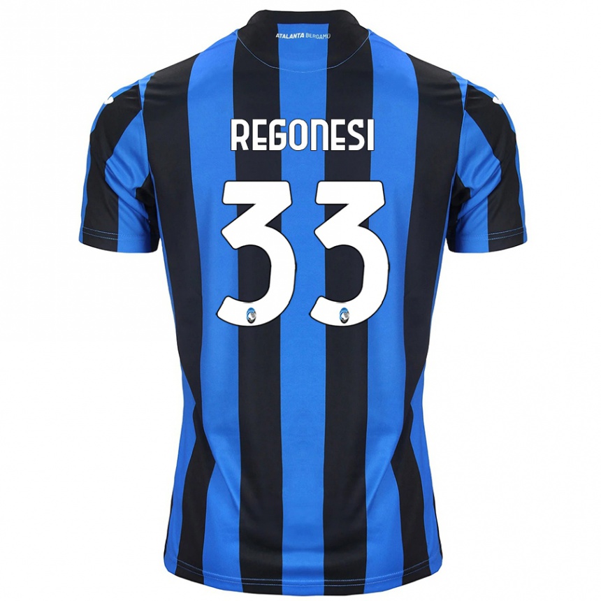 Niño Fútbol Camiseta Iacopo Regonesi #33 Azul Negro 1ª Equipación 2024/25 México