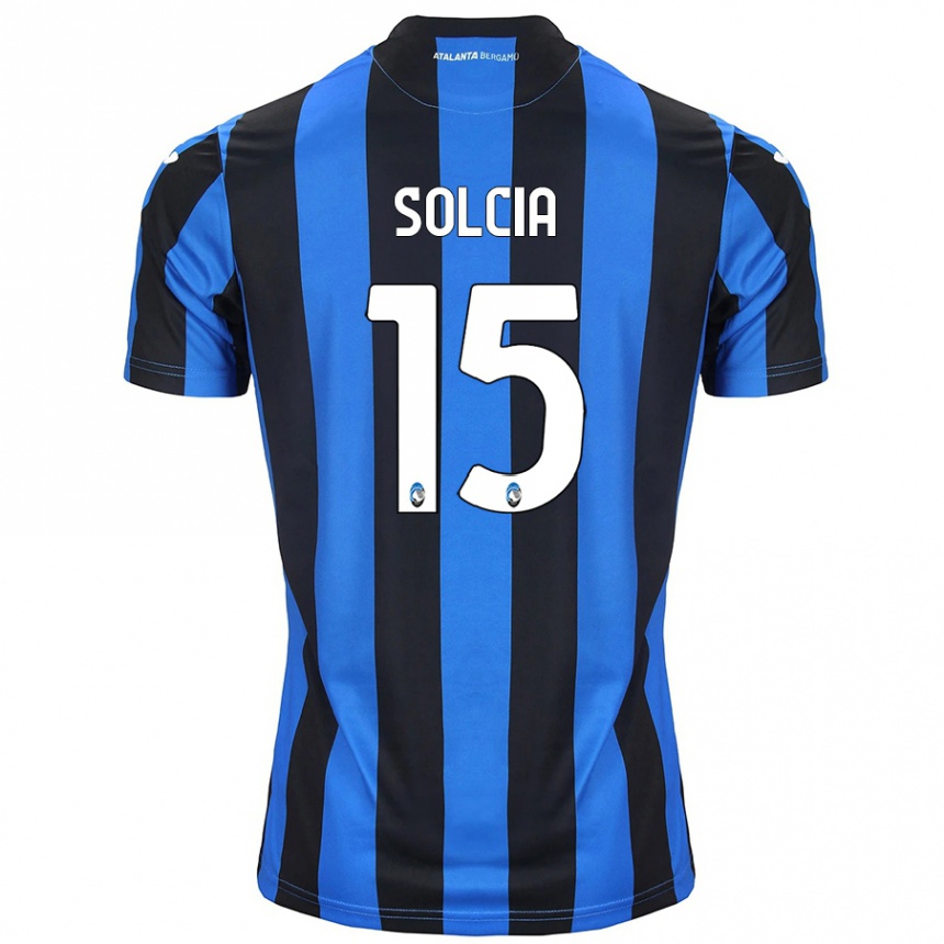 Niño Fútbol Camiseta Daniele Solcia #15 Azul Negro 1ª Equipación 2024/25 México