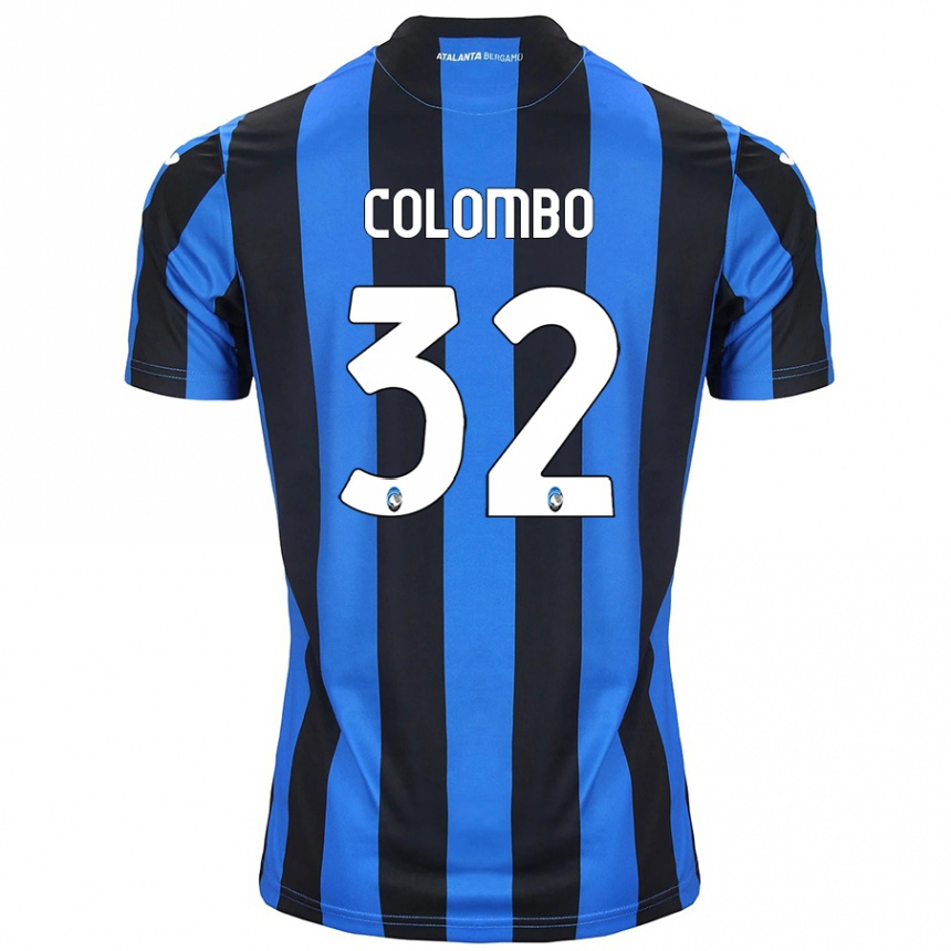 Niño Fútbol Camiseta Matteo Colombo #32 Azul Negro 1ª Equipación 2024/25 México