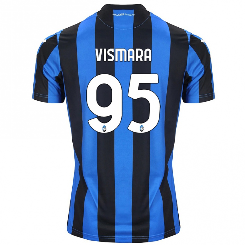 Niño Fútbol Camiseta Paolo Vismara #95 Azul Negro 1ª Equipación 2024/25 México