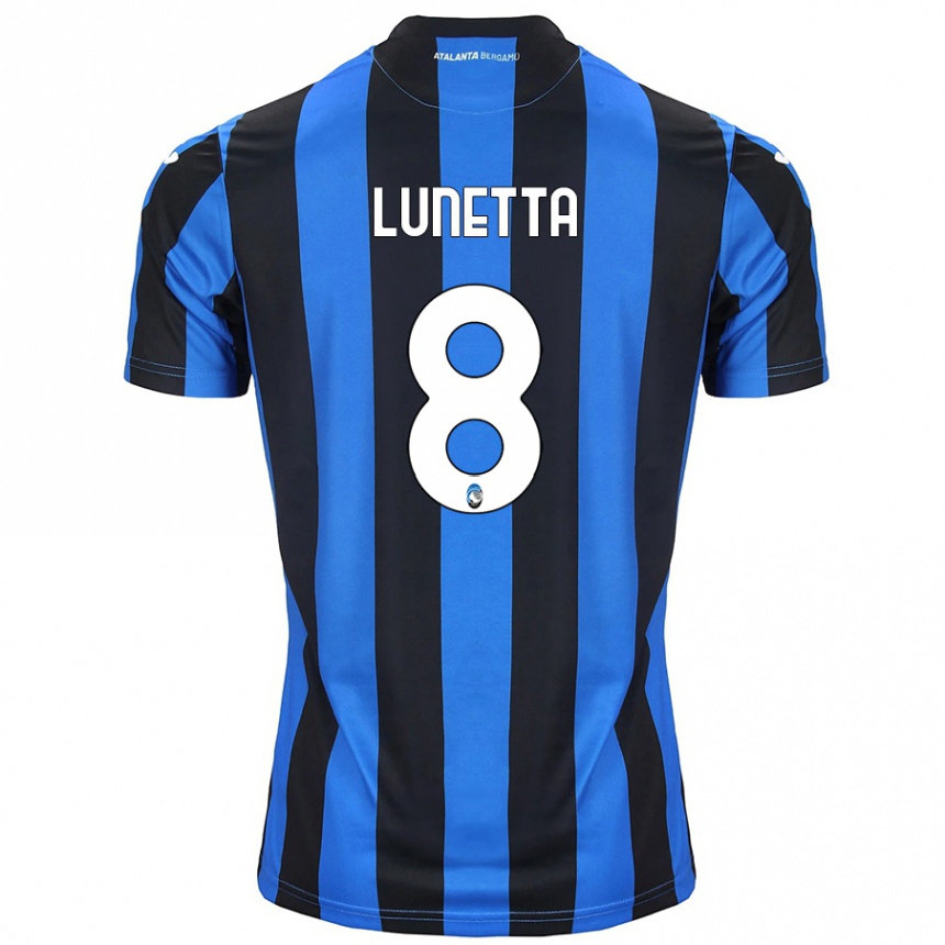 Niño Fútbol Camiseta Gabriel Lunetta #8 Azul Negro 1ª Equipación 2024/25 México