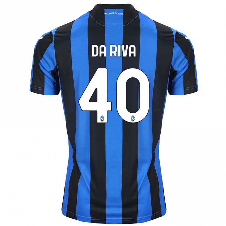 Niño Fútbol Camiseta Jacopo Da Riva #40 Azul Negro 1ª Equipación 2024/25 México