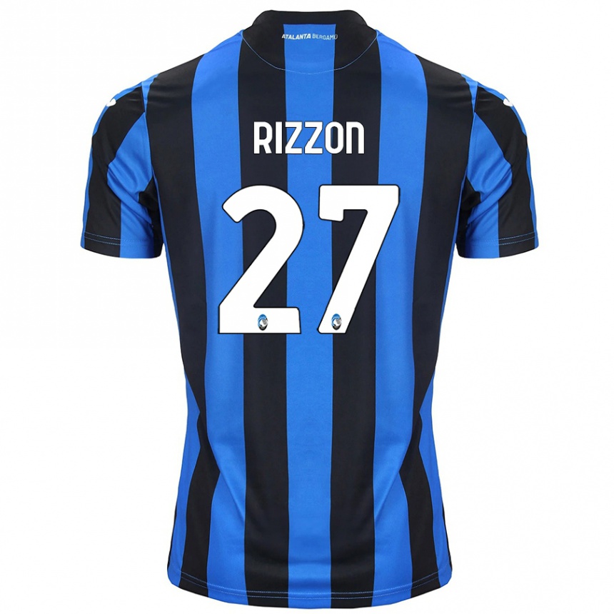 Niño Fútbol Camiseta Giulia Rizzon #27 Azul Negro 1ª Equipación 2024/25 México