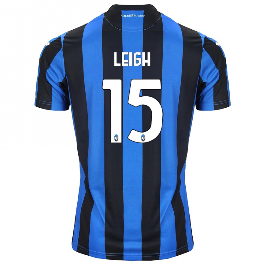 Niño Fútbol Camiseta Adrienne Leigh #15 Azul Negro 1ª Equipación 2024/25 México