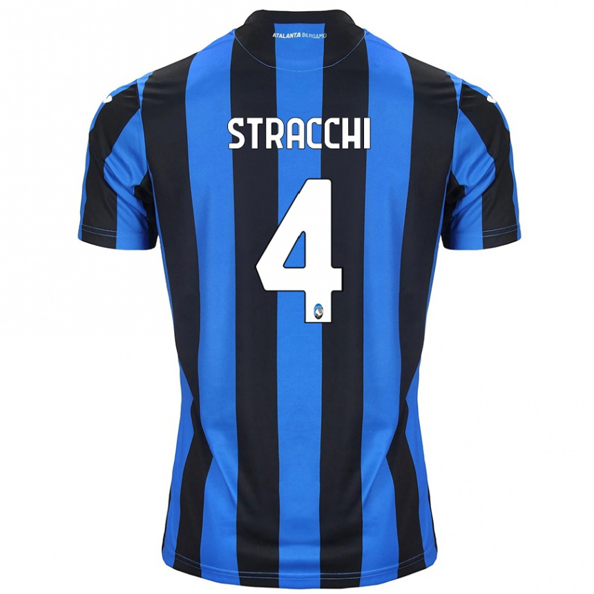 Niño Fútbol Camiseta Daniela Stracchi #4 Azul Negro 1ª Equipación 2024/25 México