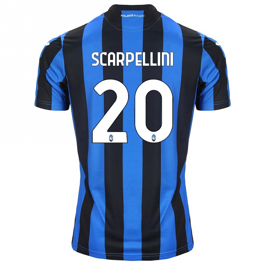 Niño Fútbol Camiseta Andrea Scarpellini #20 Azul Negro 1ª Equipación 2024/25 México