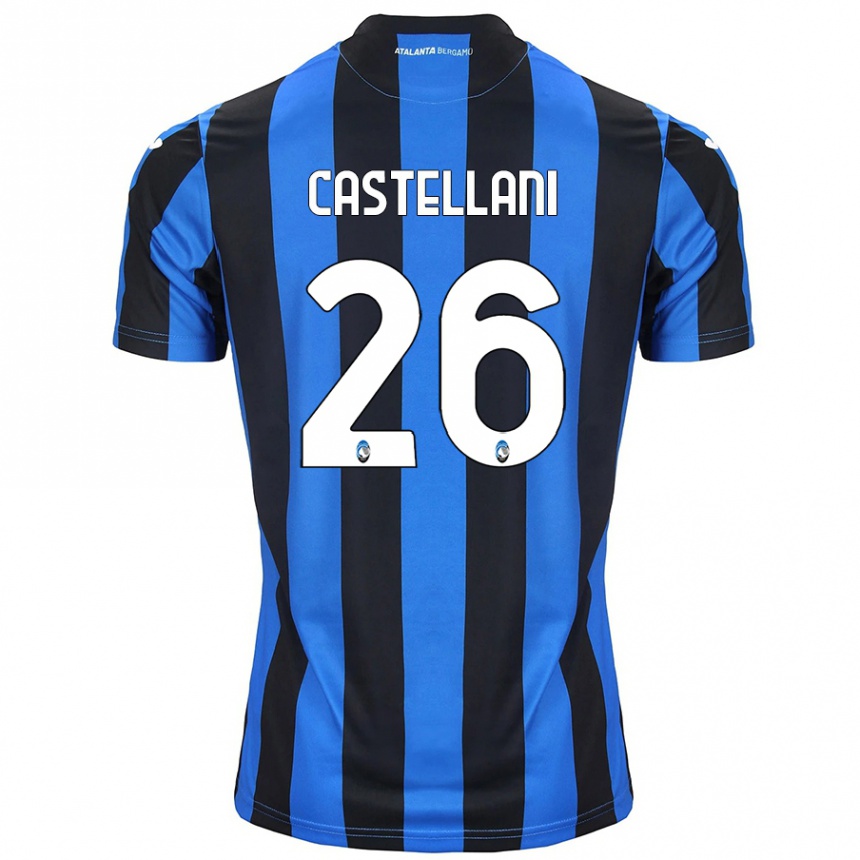 Niño Fútbol Camiseta Eleonora Castellani #26 Azul Negro 1ª Equipación 2024/25 México