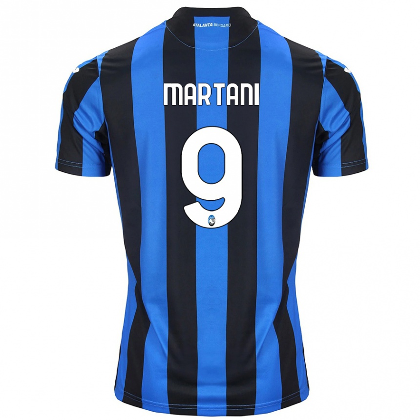 Niño Fútbol Camiseta Alice Martani #9 Azul Negro 1ª Equipación 2024/25 México