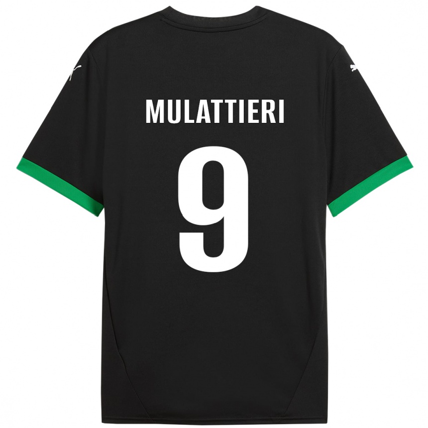 Niño Fútbol Camiseta Samuele Mulattieri #9 Negro Verde Oscuro 1ª Equipación 2024/25 México