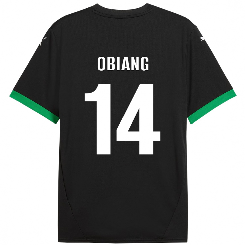 Niño Fútbol Camiseta Pedro Obiang #14 Negro Verde Oscuro 1ª Equipación 2024/25 México