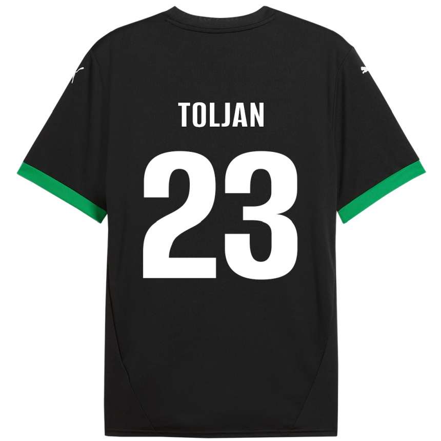 Niño Fútbol Camiseta Jeremy Toljan #23 Negro Verde Oscuro 1ª Equipación 2024/25 México