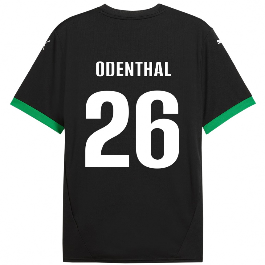 Niño Fútbol Camiseta Cas Odenthal #26 Negro Verde Oscuro 1ª Equipación 2024/25 México