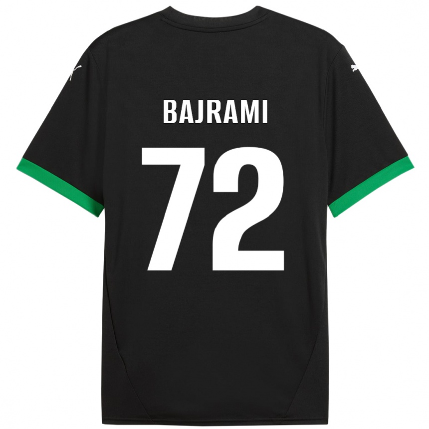 Niño Fútbol Camiseta Nedim Bajrami #72 Negro Verde Oscuro 1ª Equipación 2024/25 México