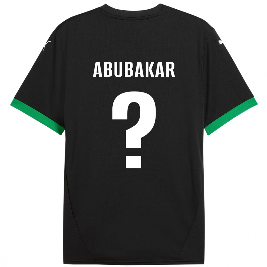 Niño Fútbol Camiseta Salim Abubakar #0 Negro Verde Oscuro 1ª Equipación 2024/25 México