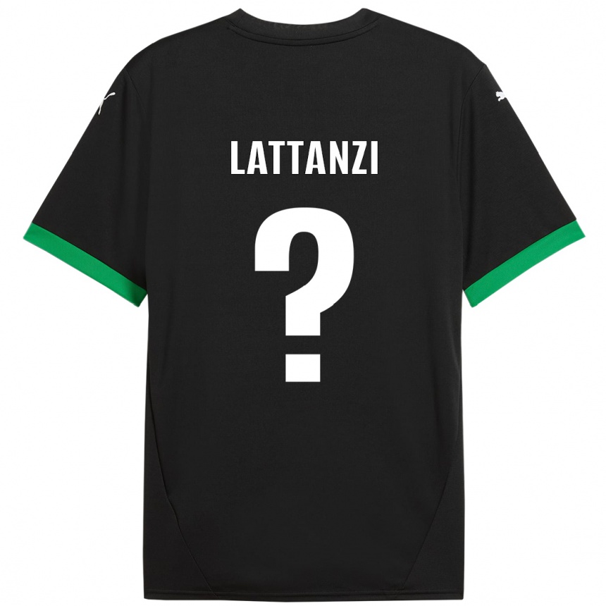 Niño Fútbol Camiseta Luca Lattanzi #0 Negro Verde Oscuro 1ª Equipación 2024/25 México