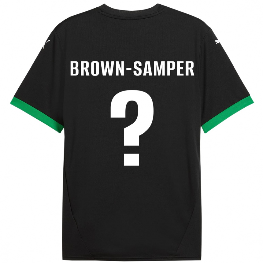 Niño Fútbol Camiseta Isaac Brown-Samper #0 Negro Verde Oscuro 1ª Equipación 2024/25 México