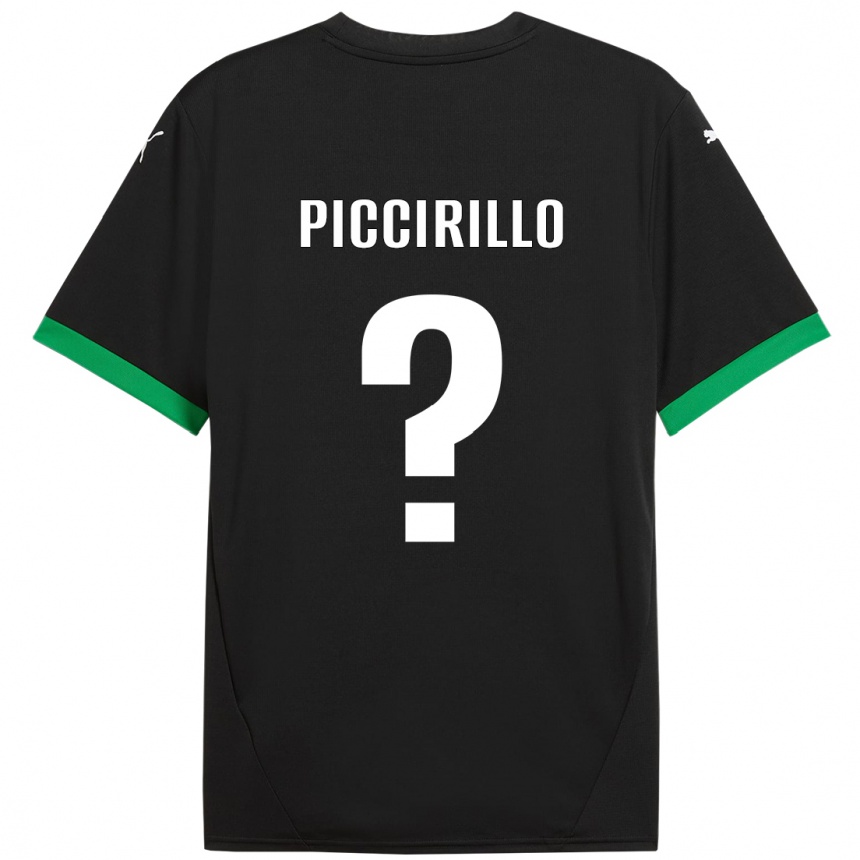 Niño Fútbol Camiseta Michele Piccirillo #0 Negro Verde Oscuro 1ª Equipación 2024/25 México