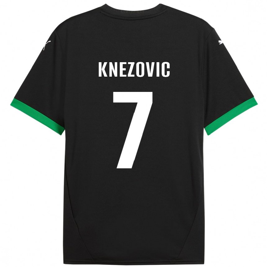 Niño Fútbol Camiseta Borna Knezovic #7 Negro Verde Oscuro 1ª Equipación 2024/25 México