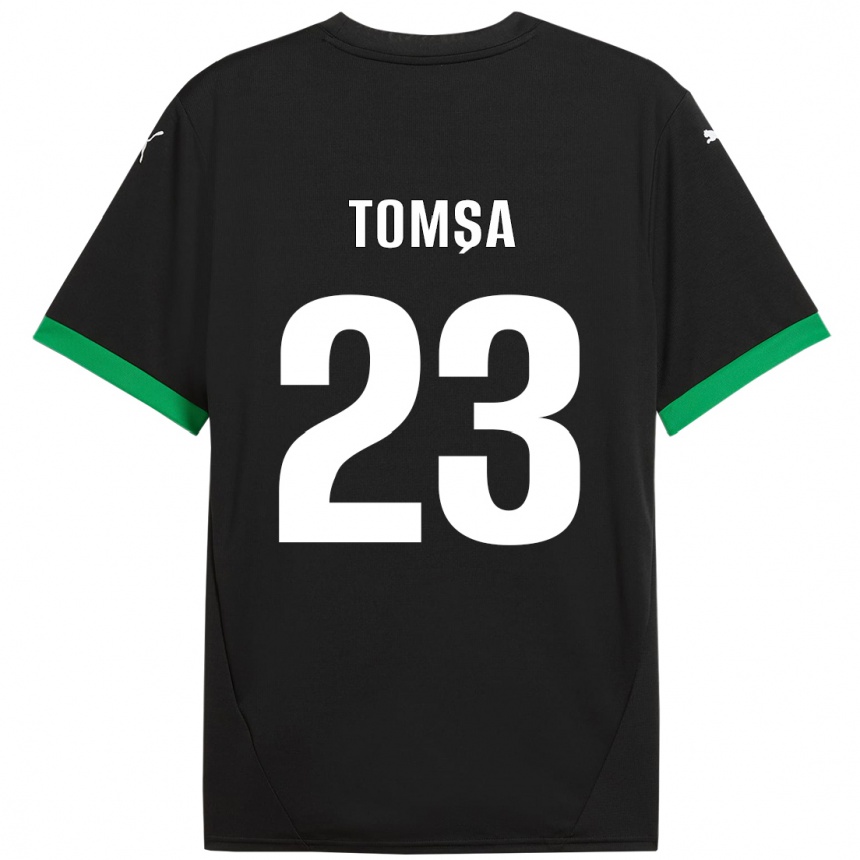 Niño Fútbol Camiseta Troy Tomșa #23 Negro Verde Oscuro 1ª Equipación 2024/25 México