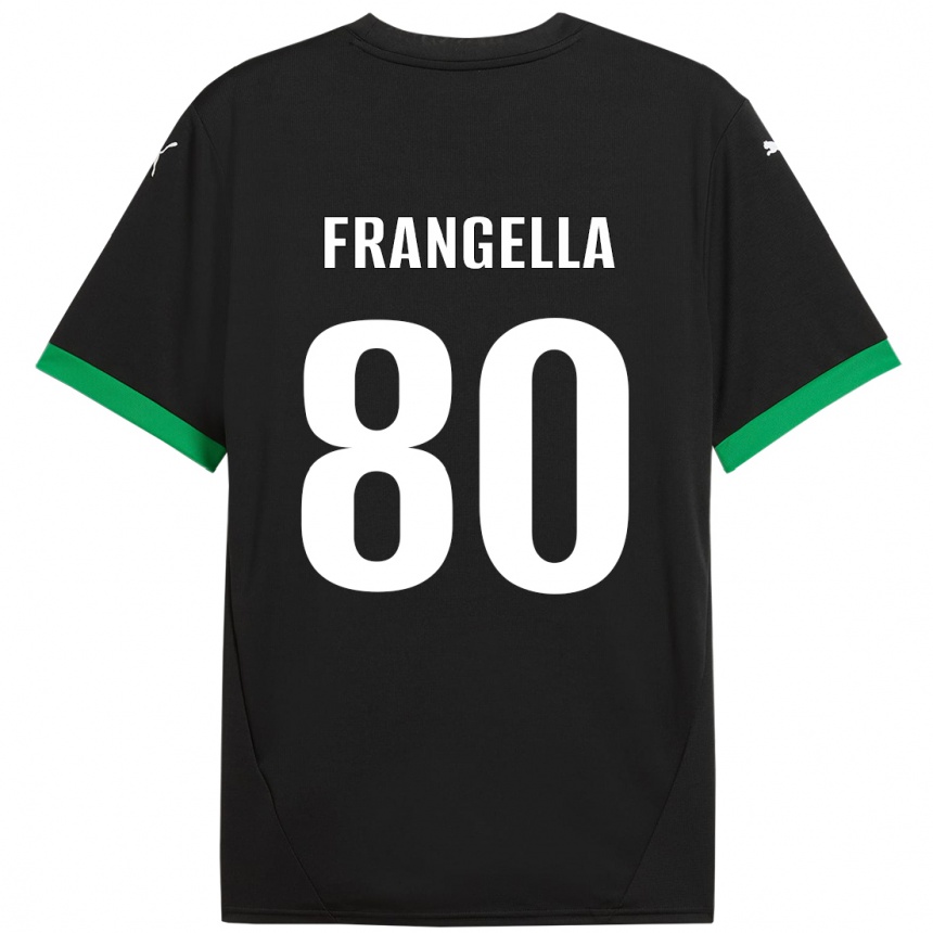 Niño Fútbol Camiseta Christian Frangella #80 Negro Verde Oscuro 1ª Equipación 2024/25 México