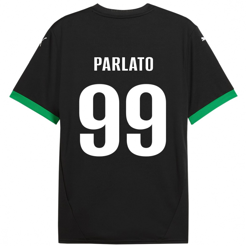 Niño Fútbol Camiseta Claudio Parlato #99 Negro Verde Oscuro 1ª Equipación 2024/25 México