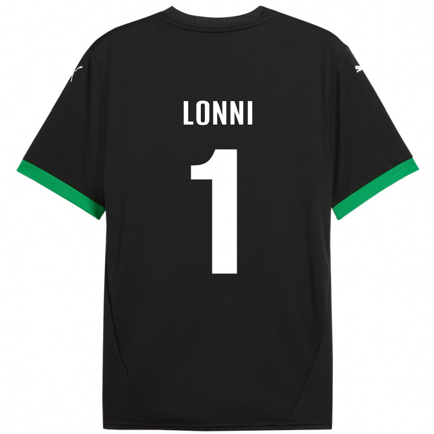 Niño Fútbol Camiseta Lia Lonni #1 Negro Verde Oscuro 1ª Equipación 2024/25 México